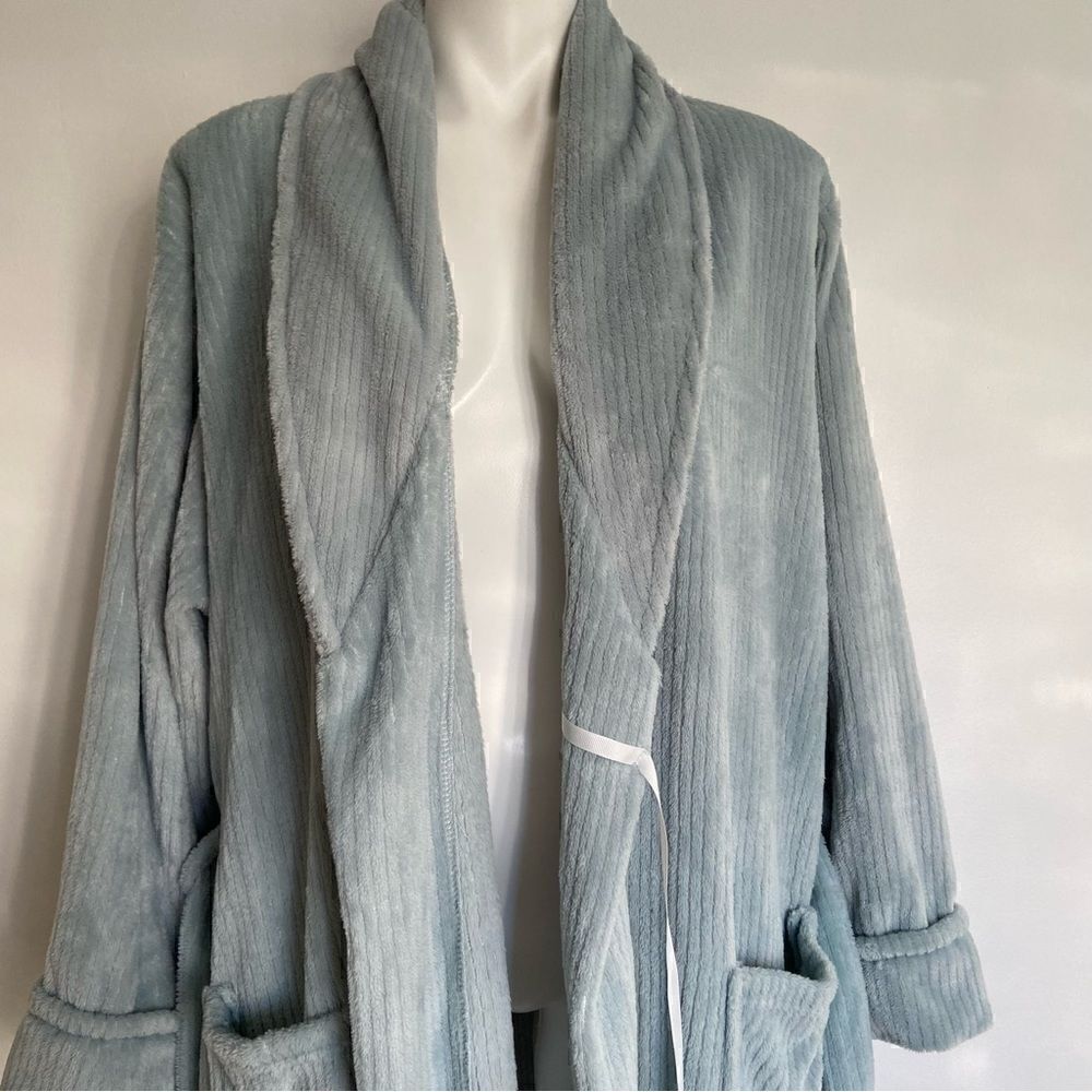 Simple Pleasures Ribbed Soft Cozy Warm Robe 1X - Picture 3 of 9